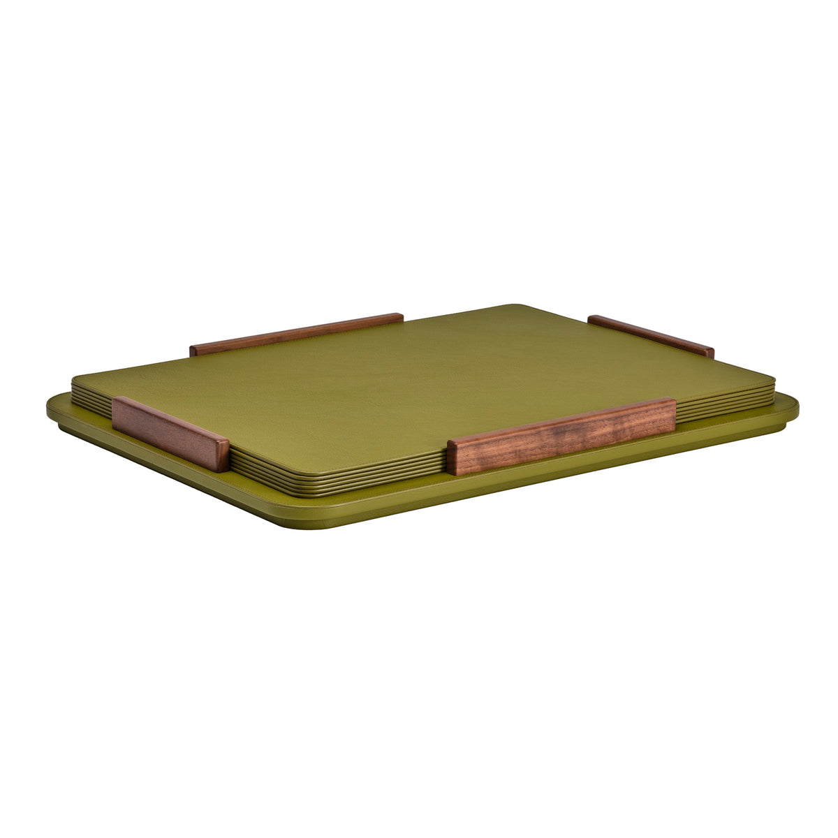 Leather Placemats With Holder (Set of 6)