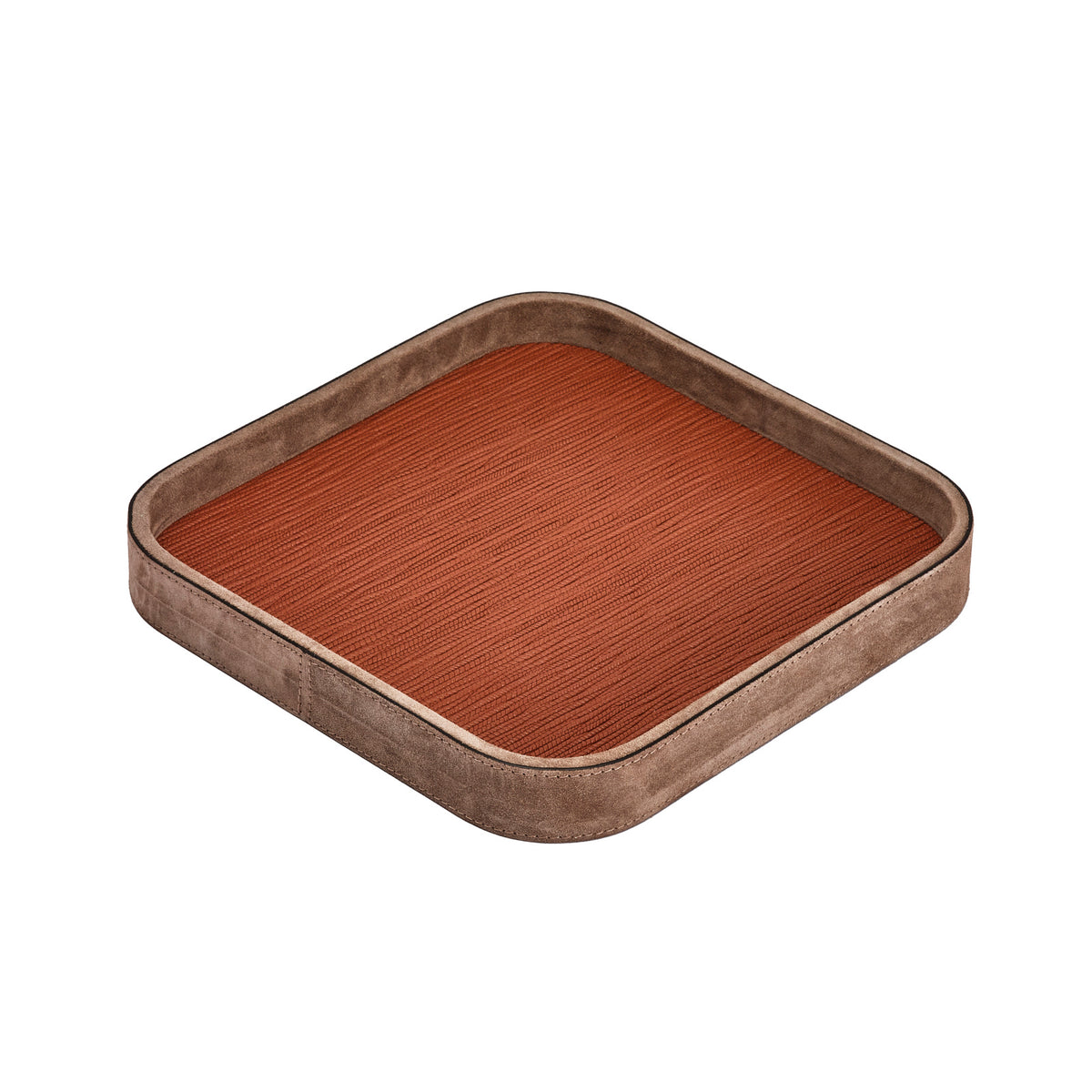 Polo Large Square Leather Valet Tray