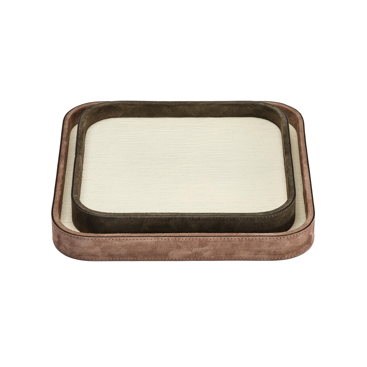 Polo Large Square Leather Valet Tray