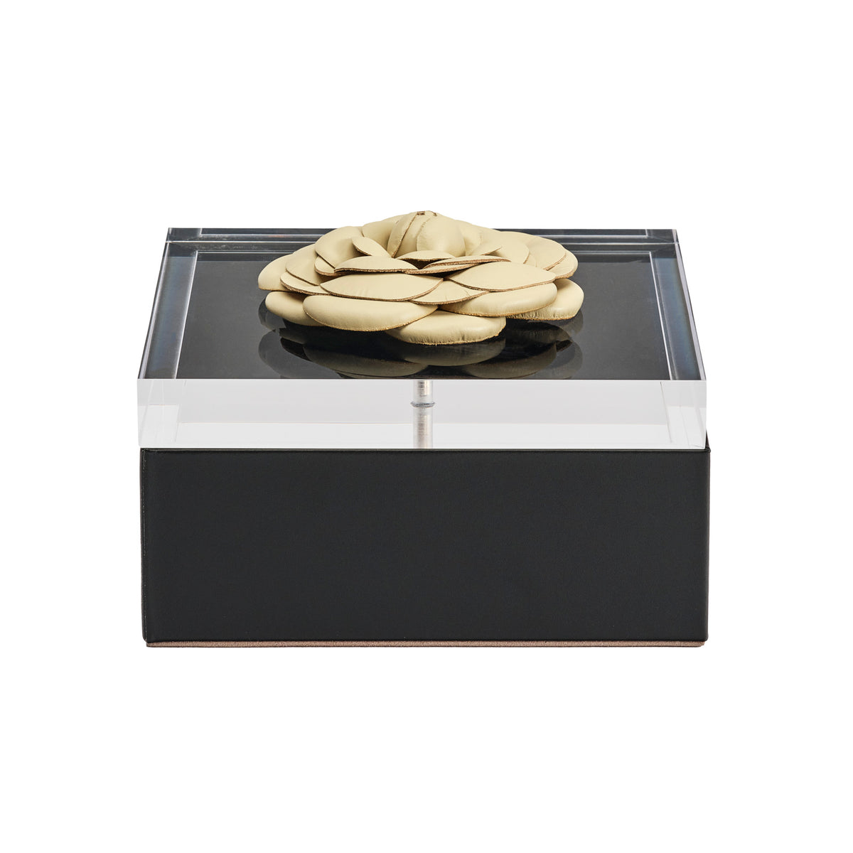 Camellia Diamonds Large Leather Box