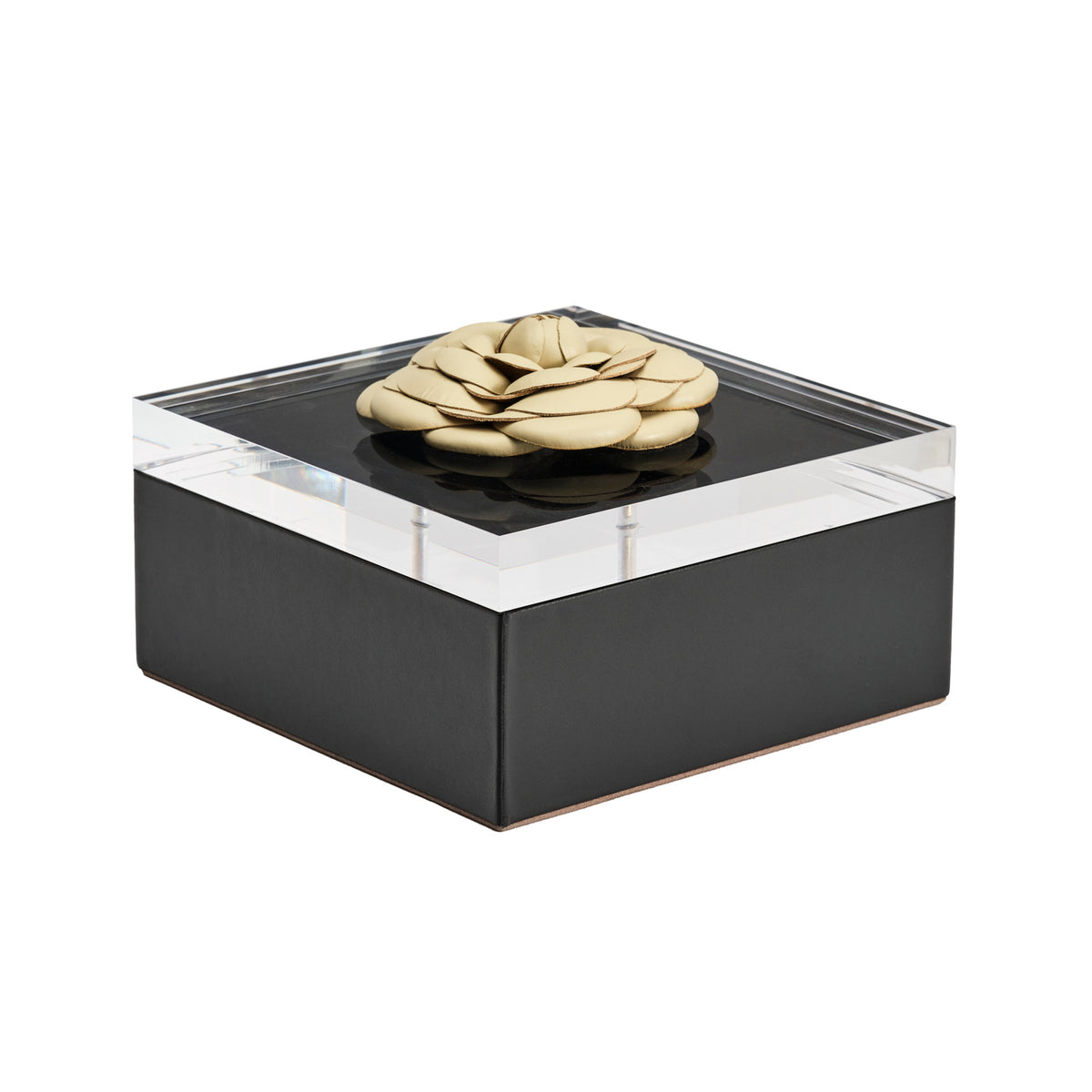 Camellia Diamonds Large Leather Box