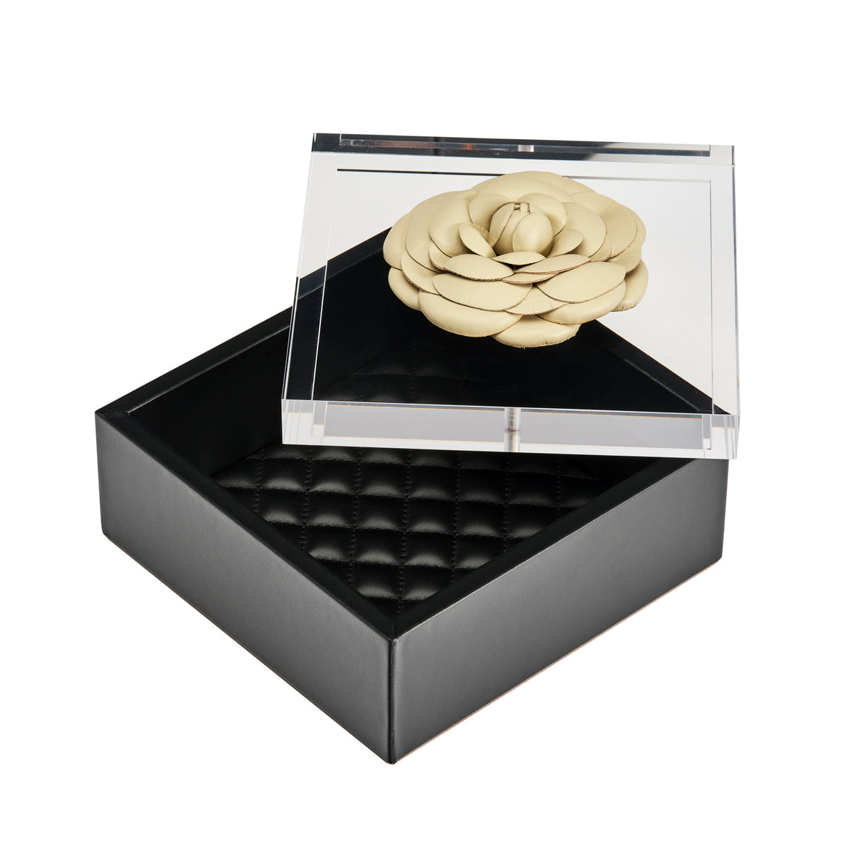 Camellia Diamonds Large Leather Box
