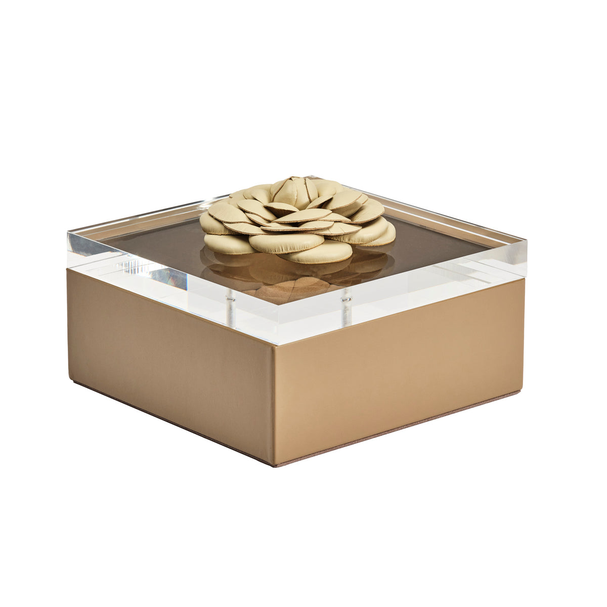 Camellia Diamonds Large Leather Box