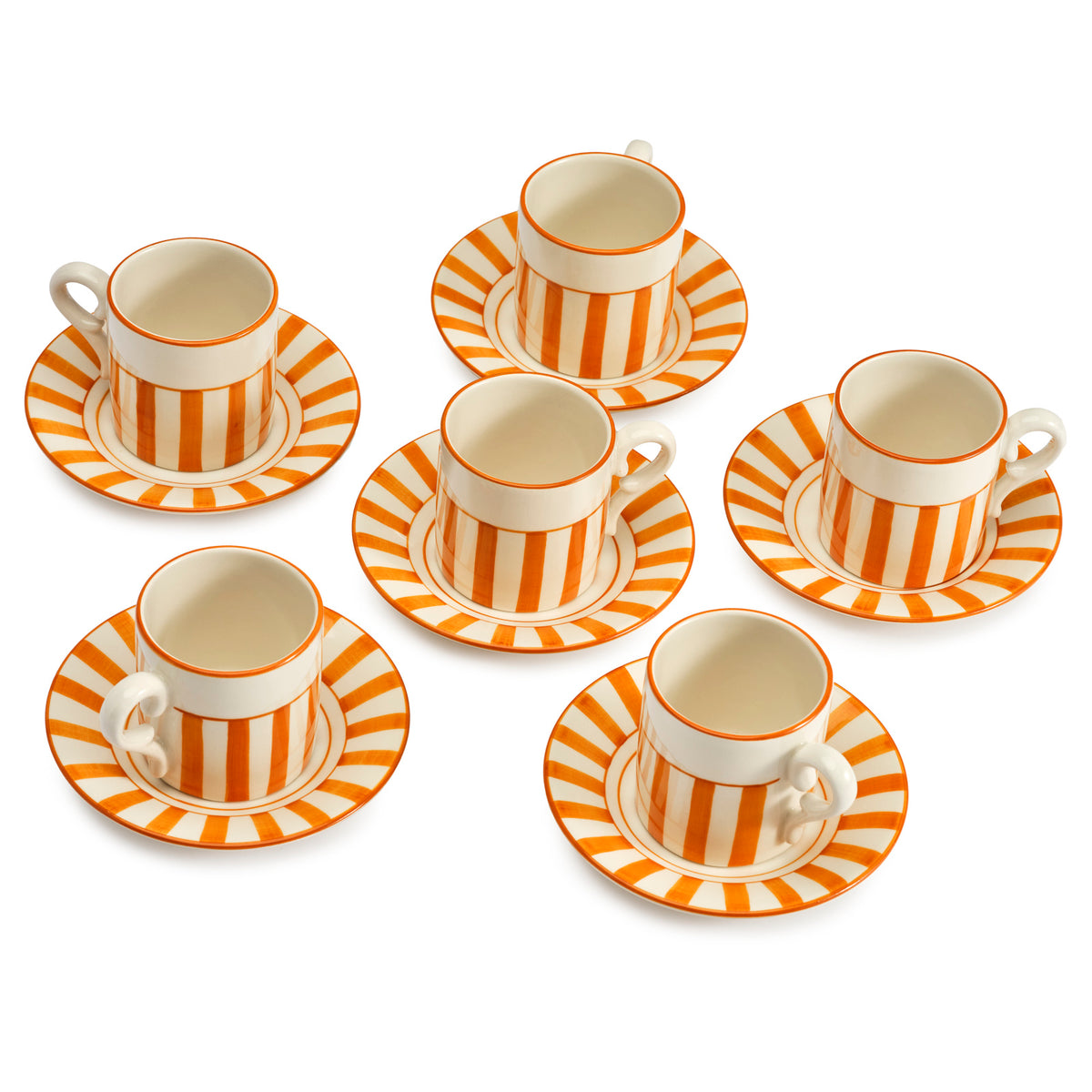 Liscio Coffee Cups With Saucers (Set of 4)