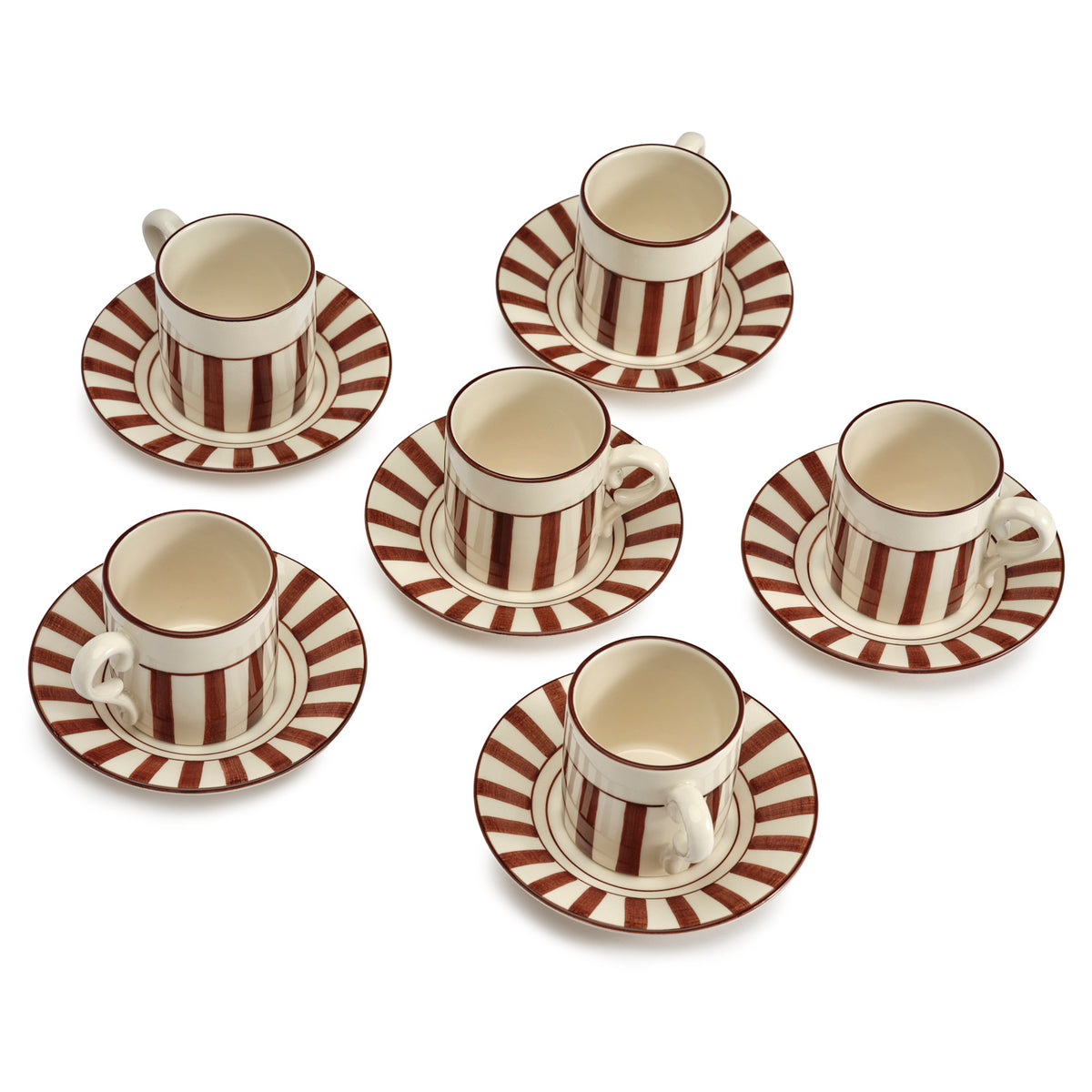 Liscio Coffee Cups With Saucers (Set of 4)