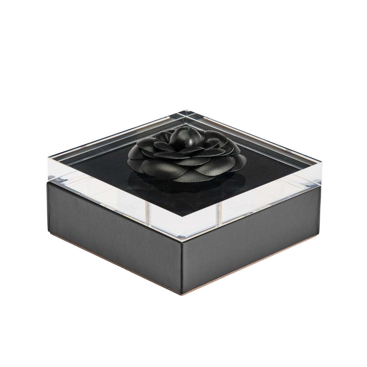 Camellia Diamonds Small Leather Box