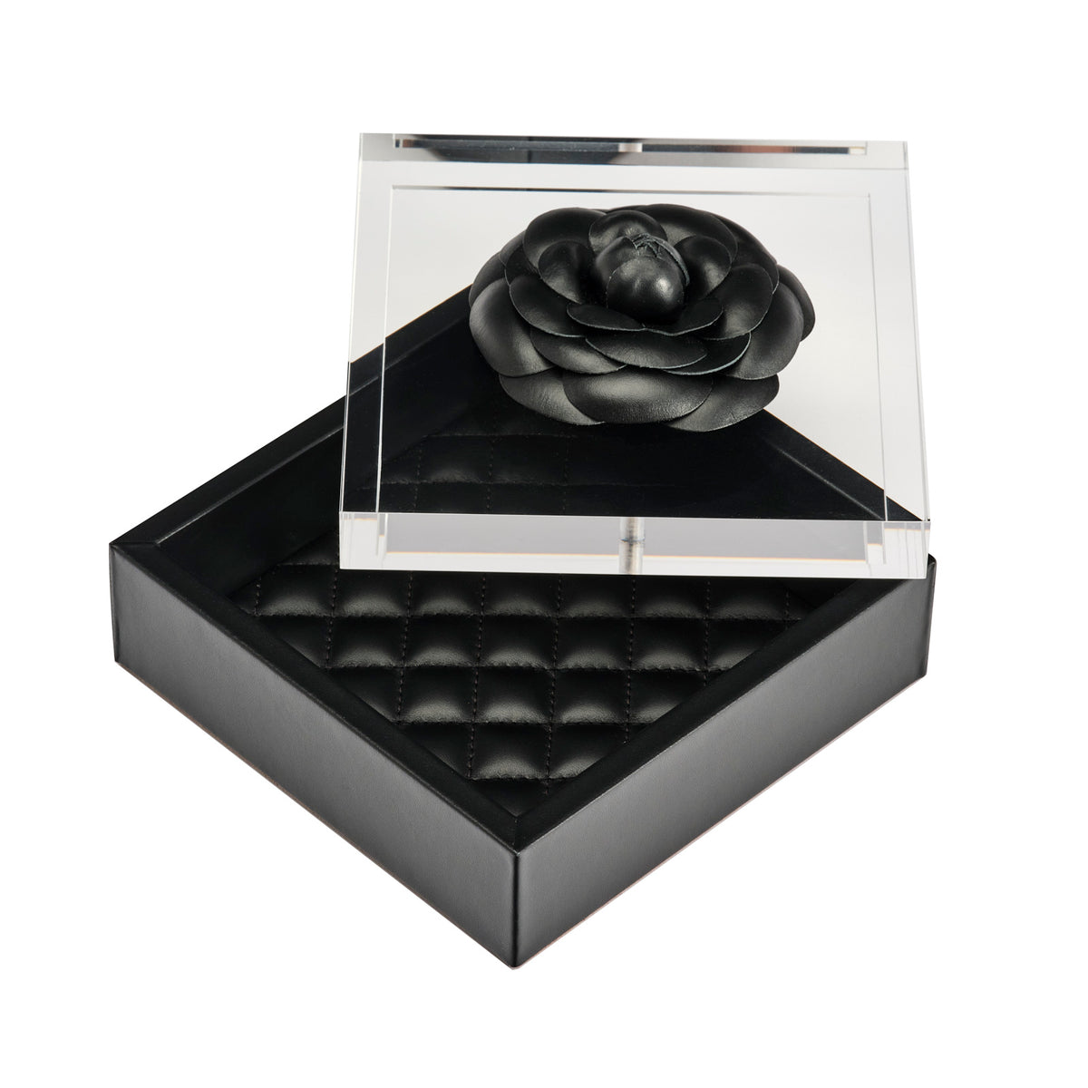 Camellia Diamonds Small Leather Box